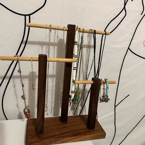 Wooden Jewelry Stand( real wood)